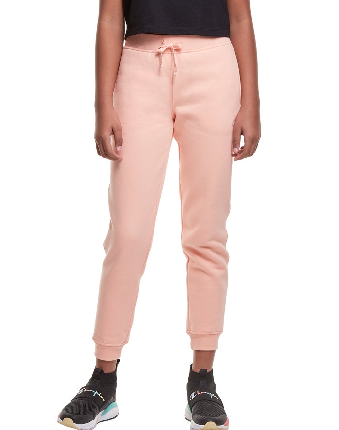 Jogger Champion Niña - Reverse Weave Fleece Embroidered Logo ( Coral ) 2759640-OK